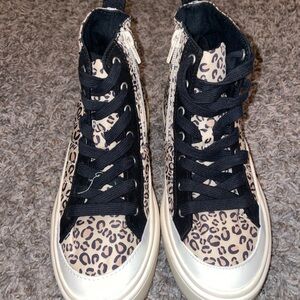 Zara Kids Leopard High-Top Sneakers